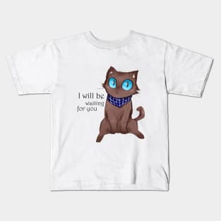 Cat Hachiko Kids T-Shirt